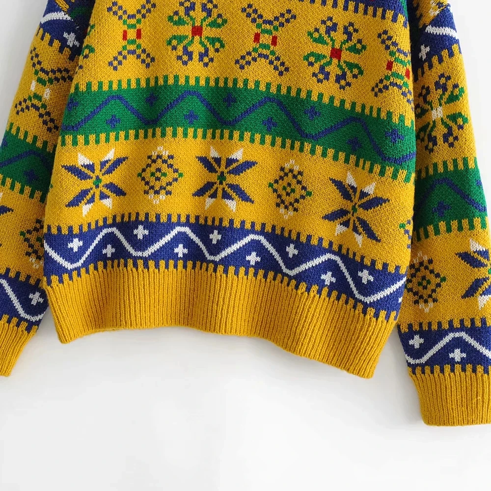 Шикарный винтажный вязанный женский свитер из толстой шерсти 2019 г. Модные