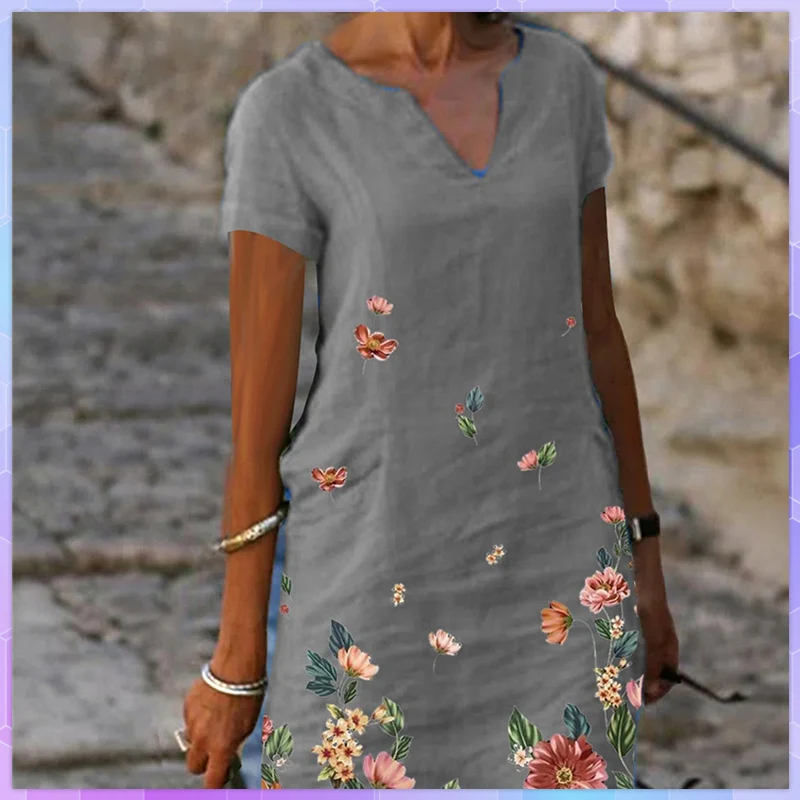 Белое женское платье с цветочным принтом Vestidos повседневные элегантные платья Para