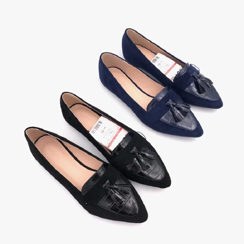 

Vintage Women Oxfords Flat Shoes Suede Leather Loafers for Woman British Style Lady Tassel Single Shoes 2020 Autumn Shoes Female