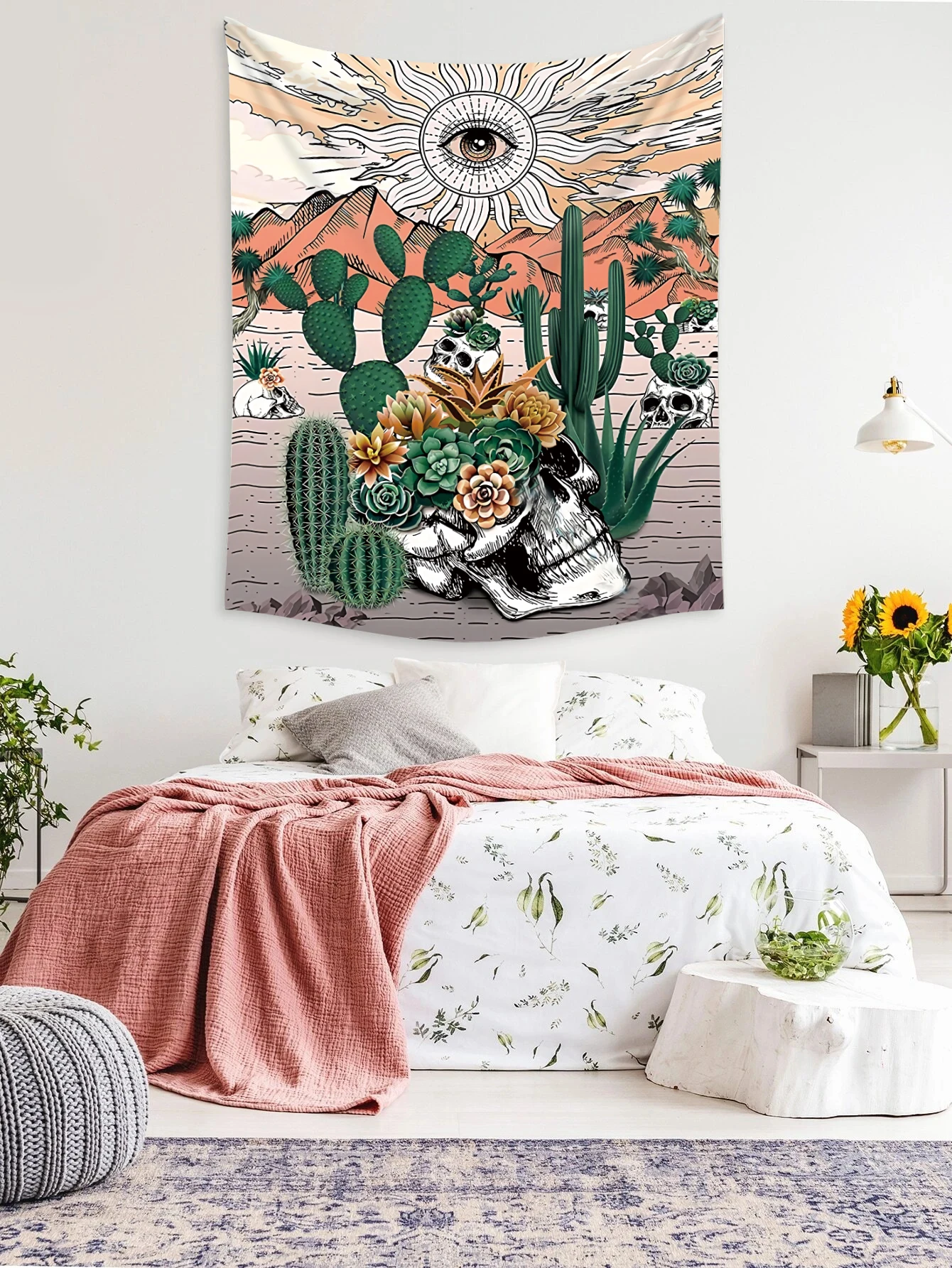 

Cactus Pattern Printing Tapestry Room Decoration Mandala Hippie Macrame Wall Hanging Boho Deco Home Decor Witchcraft Tapestry