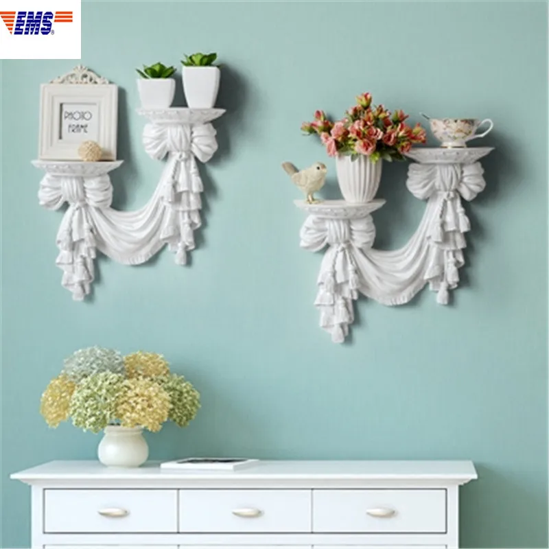 

EUROPEAN STYLE THREE-DIMENSIONAL BOWKNOT RESIN DECORATION SHELF FASHION LIVING ROOM BACKGROUND WALL STORAGE RACK PENDANT X1960