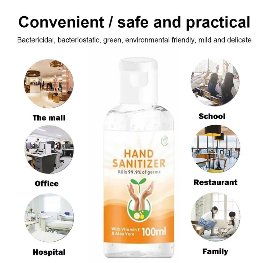 100 мл портативный милый Антибактериальный одноразовый дезинфекционный гель