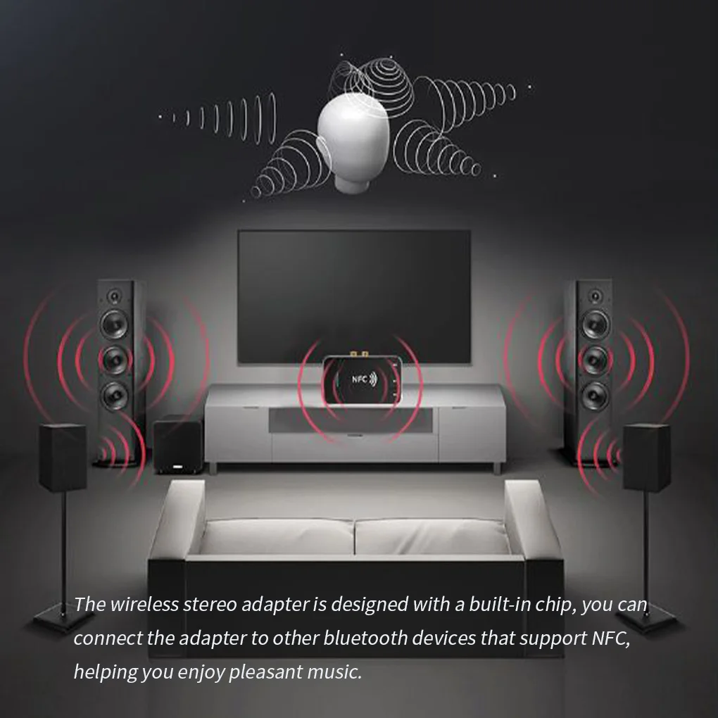 NFC 5.0 Bluetooth Receiver A2DP AUX 3.5mm RCA Jack USB Smart Playback Stereo Audio Wireless Adapter For Car Kit Speaker | Электроника