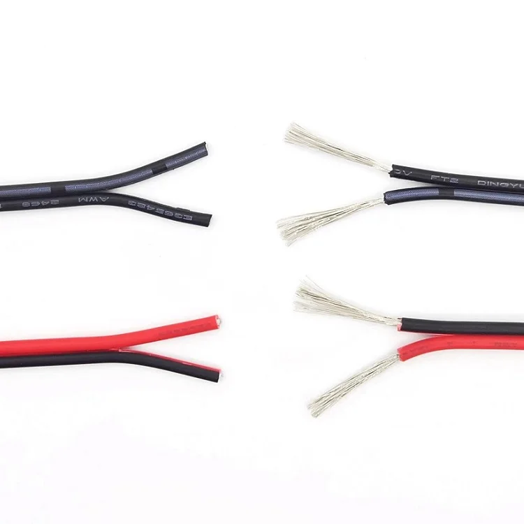 Электрический медный провод 1 м 2 контакта 24awg кабель для освещения лампы