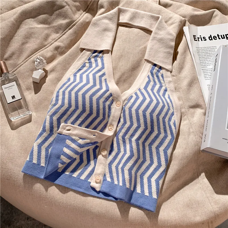 

Off Shoulder Sexy Women Tanks Sleeveless Summer Kintting Vest Fashion Streetwear Striped Women's Tops Clothing Crop Top WPY3218