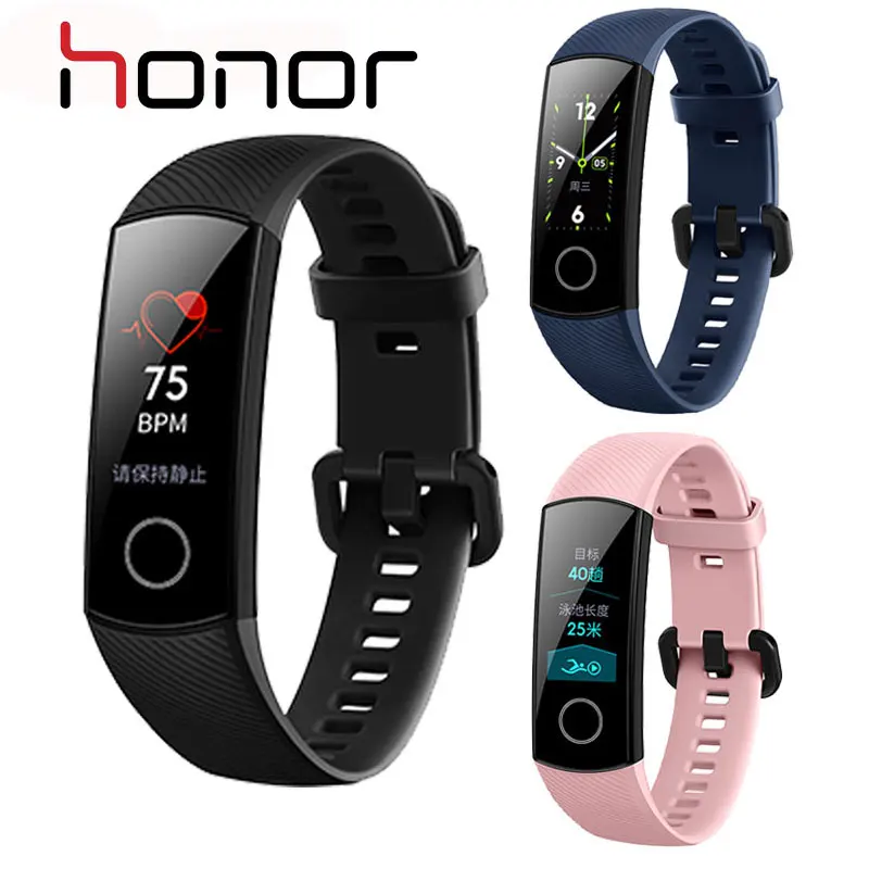HONOR Band 4 умный Браслет фитнес-трекер для измерения сердечного ритма Водонепроницаемый трекер активности в реальном времени носимые устройства(стандарт