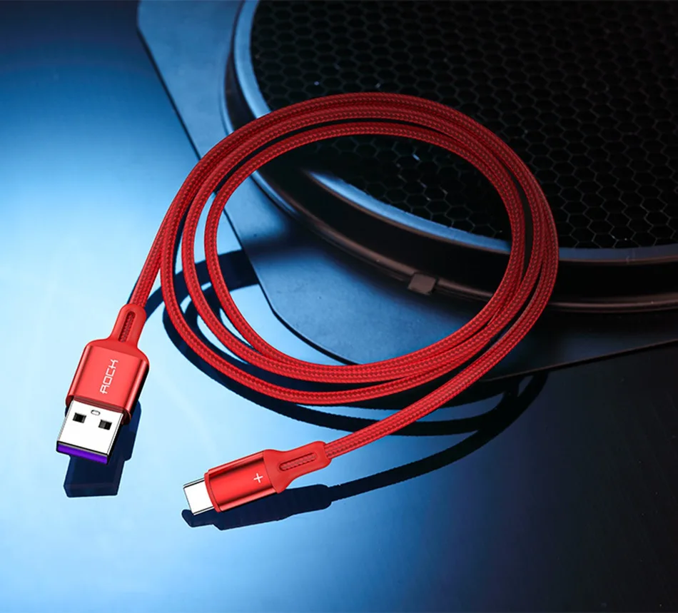 ROCK 2 м 5 м USB C кабель 5A Supercharge type C кабель для huawei p20 lite Быстрая зарядка кабель для samsung S9 8 Note