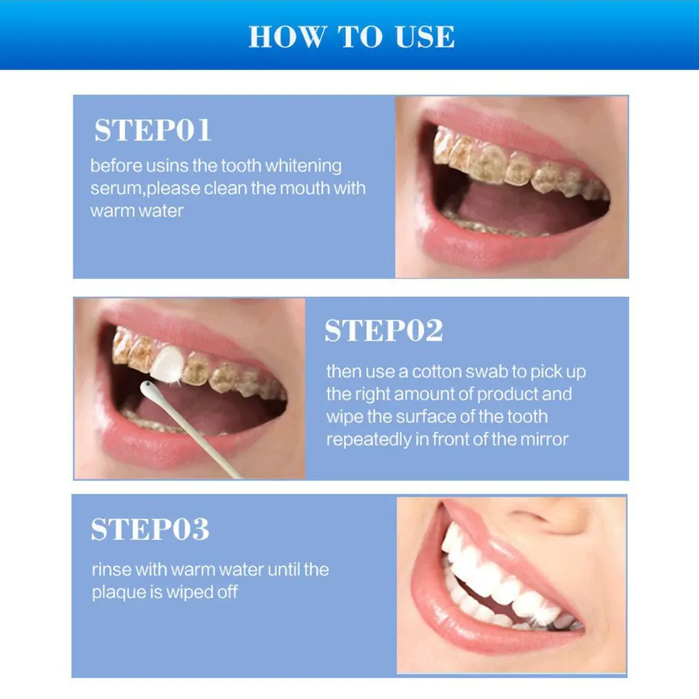 

10ml Teeth Whitening Serum Gel Dental Oral Hygiene Effective Remove Stains Plaque Teeth Cleaning Essence Dental Care Toothpaste