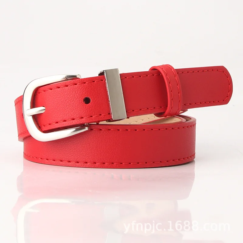

Fashion Thin Belt Women High Quality PU Leather Belt Leisure Waistband Ladies With Dresses