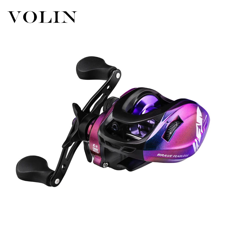 Volin NEW Model Baitcasting Fishing Reel Max Drag 9KG 10-speed Magnetic Brake System 186g Japan NMB 11 BB 6.4:1 Universal use