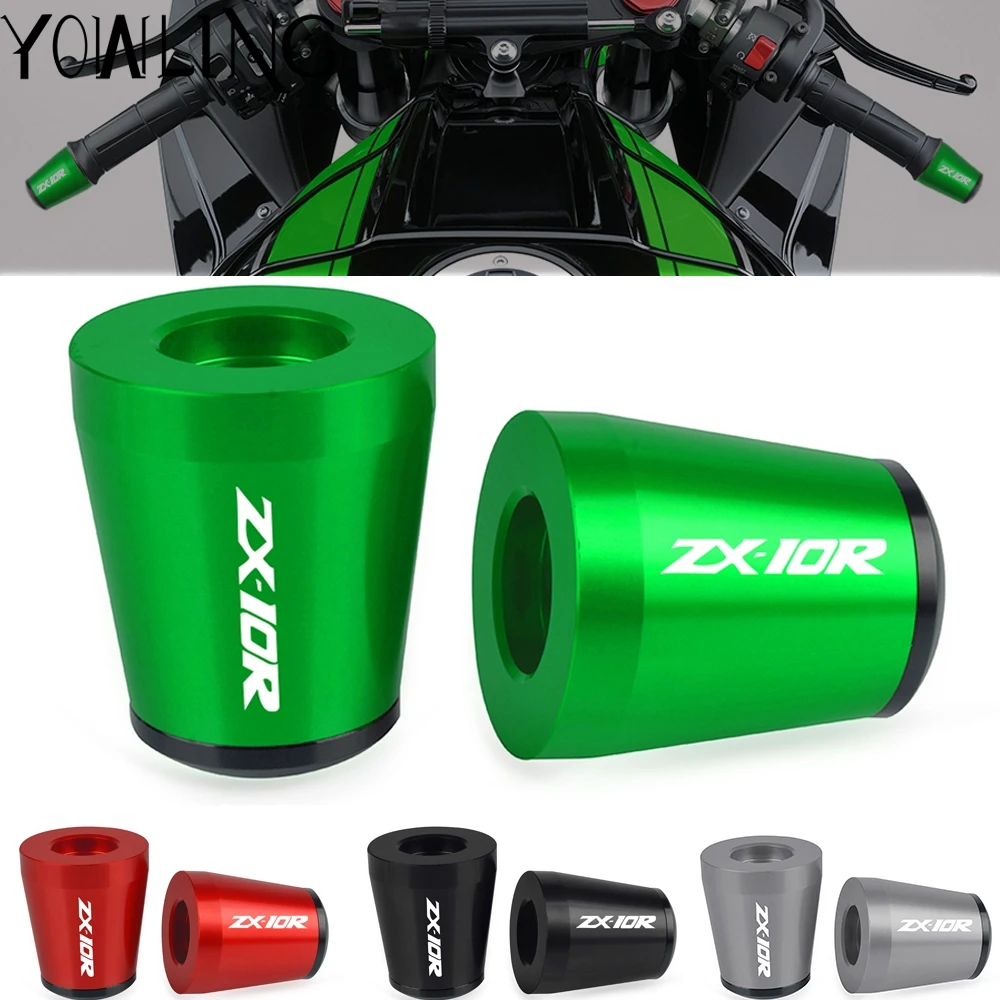 Logo ZX-10R Motorcycles Handlebar Steering Counterweight Fists Hand Grips Bar End Slider Cap For Kawasaki ZX10R 2018 2019 2020