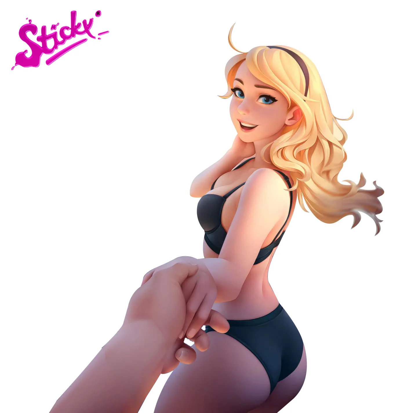 

Sexy Cute Blond Woman Hand Drawn Character Car Sticker Decal Decor Motorcycle Off-road Laptop Trunk Guitar PVC Vinyl Sticker