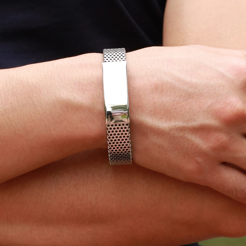 Новый дизайн мужской титановый браслет из нержавеющей стали браслеты дружбы