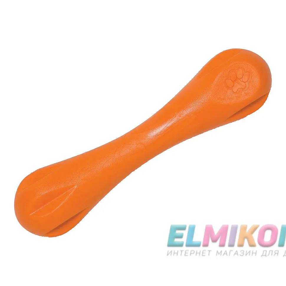 West Paw Zogoflex игрушка для собак гантеля Hurley L 21 см оранжевая|Игрушки собак| |