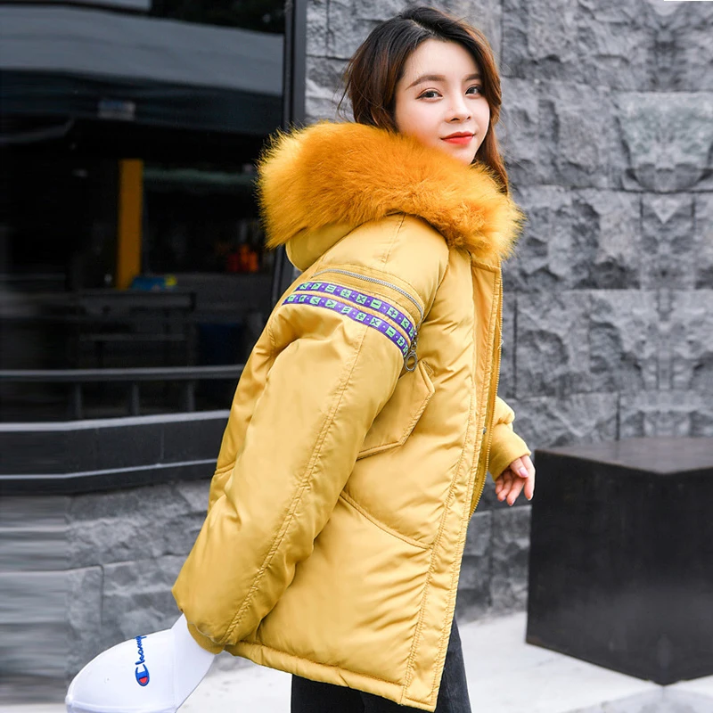 Женские зимние куртки с заплатками модные утепленные женские короткие пальто