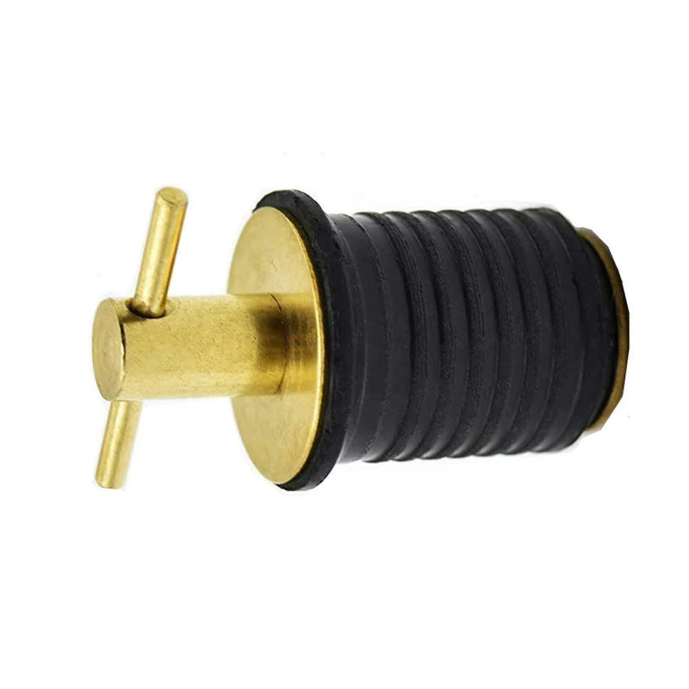 

1pc 1inch Multifunction Brass Drain Twist Plug Replacement Parts Marine Hardware Boat Accessories Durable Practical Repair Yacht