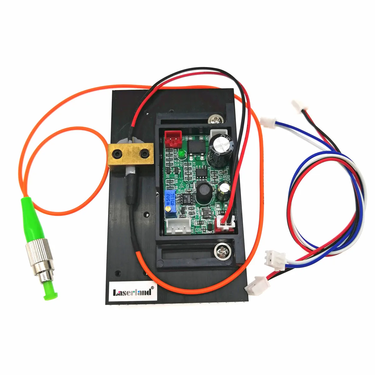 

Лазерный модуль 658nm 20mw pigtail 62,5/125um FC/APC Red Fiber 12VDC UPS 1m Jumper