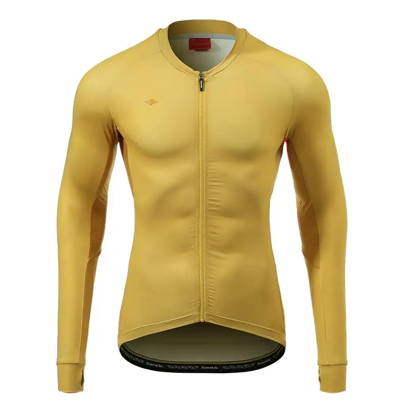 

Santic Men Summer Cycling Jersey Long Sleeves Fit Comfortable MTB Jerseys Breathable Mountain Bicycle Jersey Maillot Ciclismo