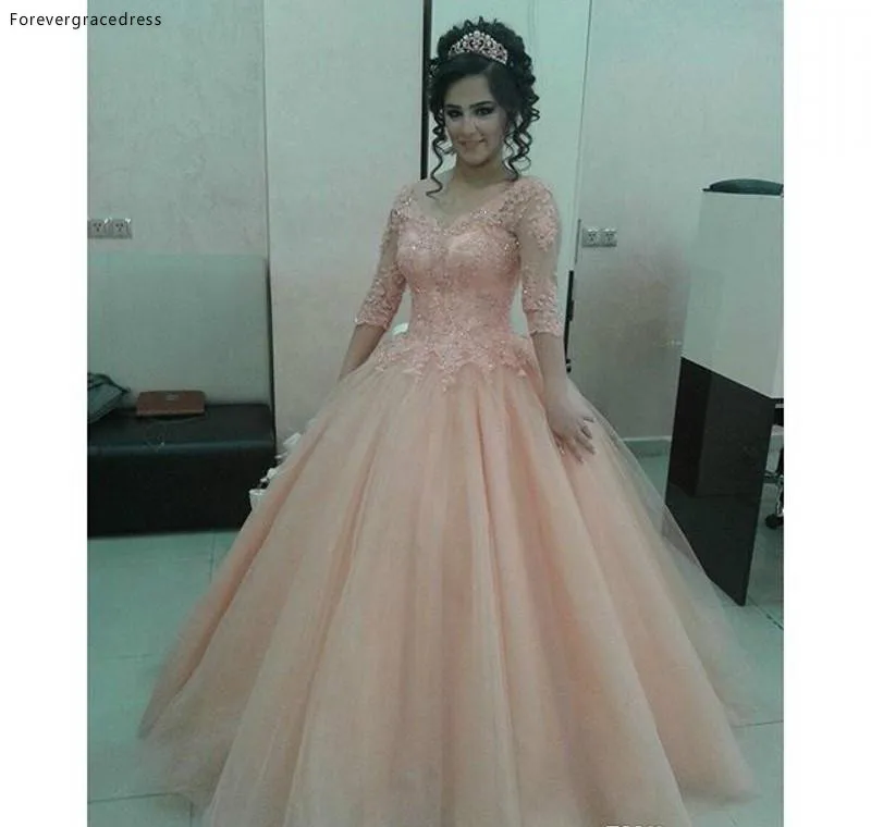 Платье принцессы с V образным вырезом полурукавом 16 лет|Платья на