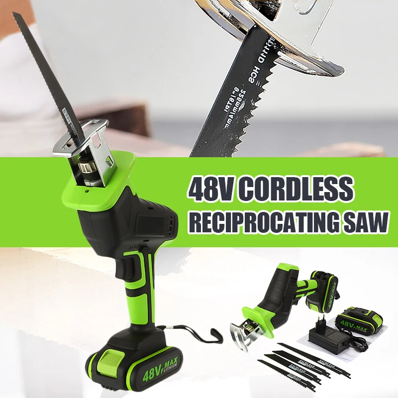 Беспроводная сабельная пила портативная литий ионная батарея 48 В электрическая