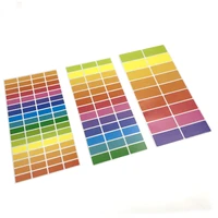 writable blank name sticker rainbow color kids personal label diy waterproof memo pad colorful tags note school stationery