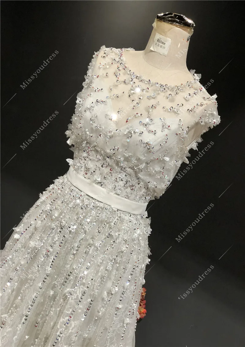 2021 вечерние платья 100% Real Picture Gray O-Neck Heavy Beadings A-line Sleeveless Short-Length Prom Party Bridal Evening Dress