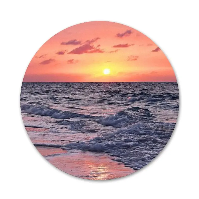 

summer ocean Seascape Badge Brooch Pin Accessories For Clothes Backpack Decoration gift