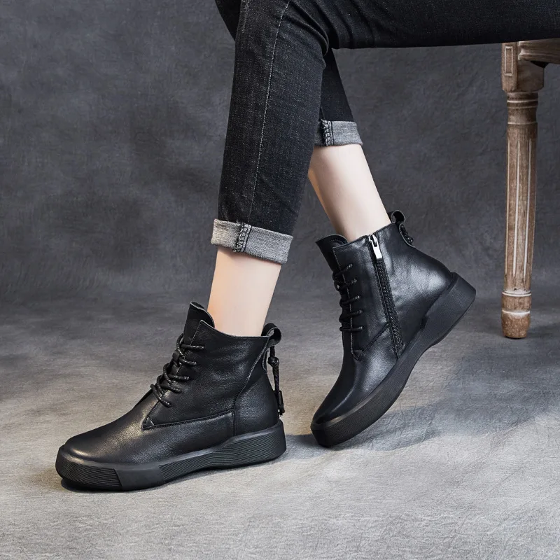 

Модные женские ботинки, круглые ботинки на большой платформе, удобные зимние ботинки, женская дизайнерская Брендовая обувь, обувь, повседне...