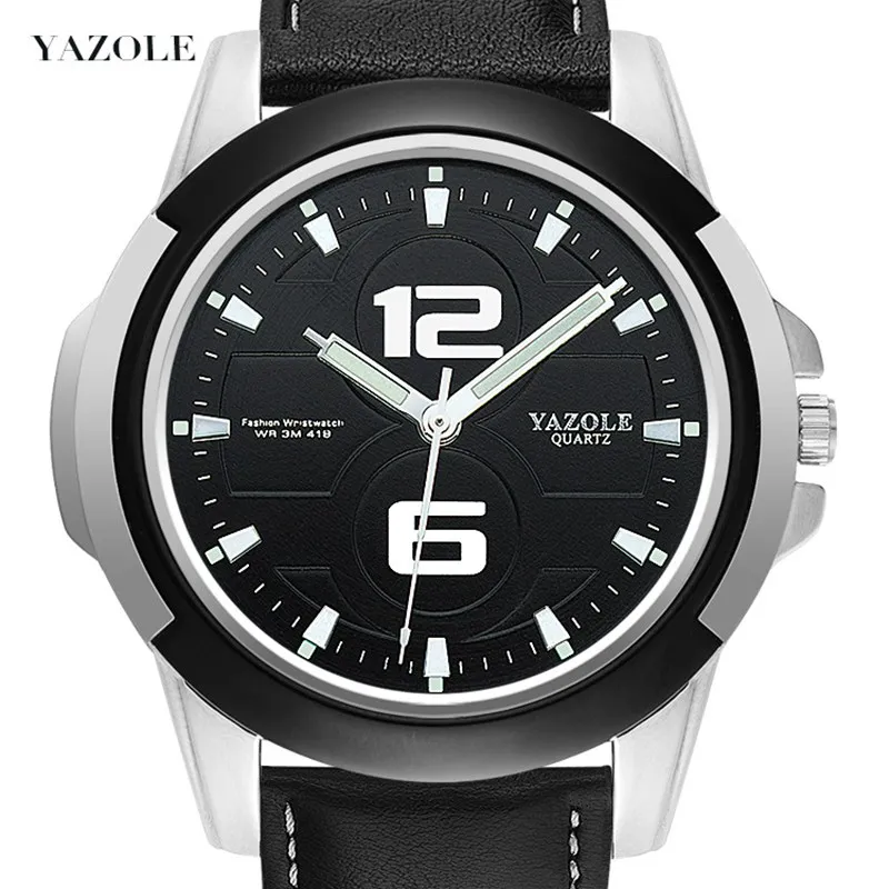 

[Luminous Hands] YAZOLE Top Brand Sports Men Watch 45mm Large Dial Quartz Wristwatch Male Clock Practical Gift Relogio Masculino