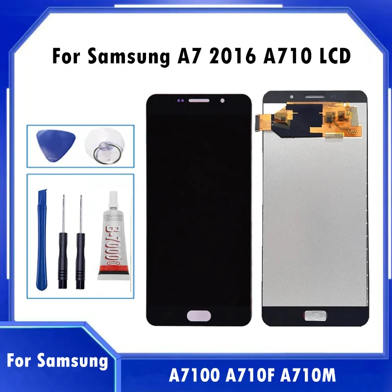 

TFT Tested LCD For Samsung Galaxy A7 2016 A710 A710F A710M A700K A7100 LCD Display Touch Screen Digitizer Assembly Free Gifts