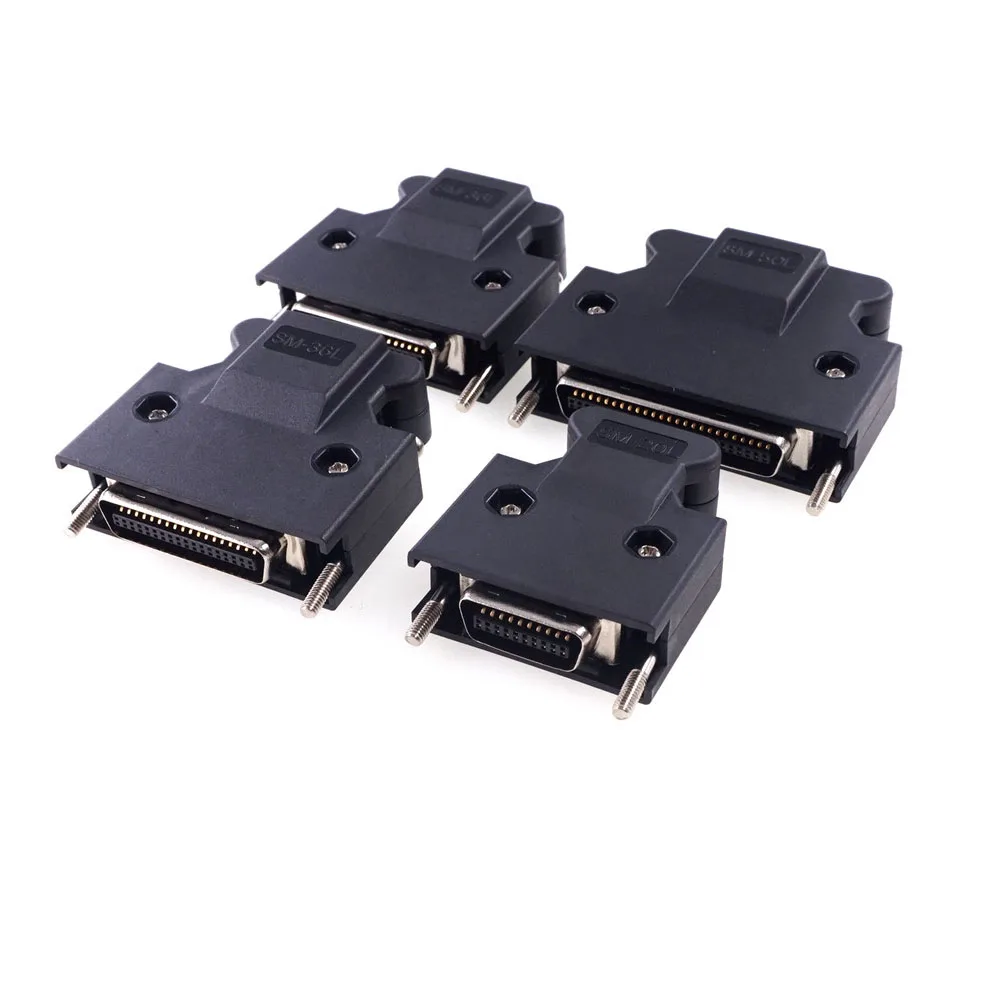 Conector Scsi Mdr 14 Pinos 20 26 36 50 Posições Conector Macho Plugue Servo Drive Ranhura para Cabo de Fio Motor de Solda
