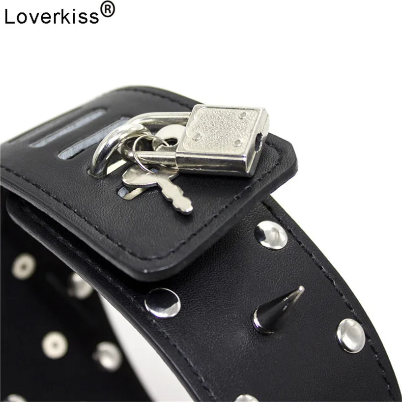 Секс-игрушки Loverkiss под контролем ошейник и поводок для БДСМ металлический в стиле