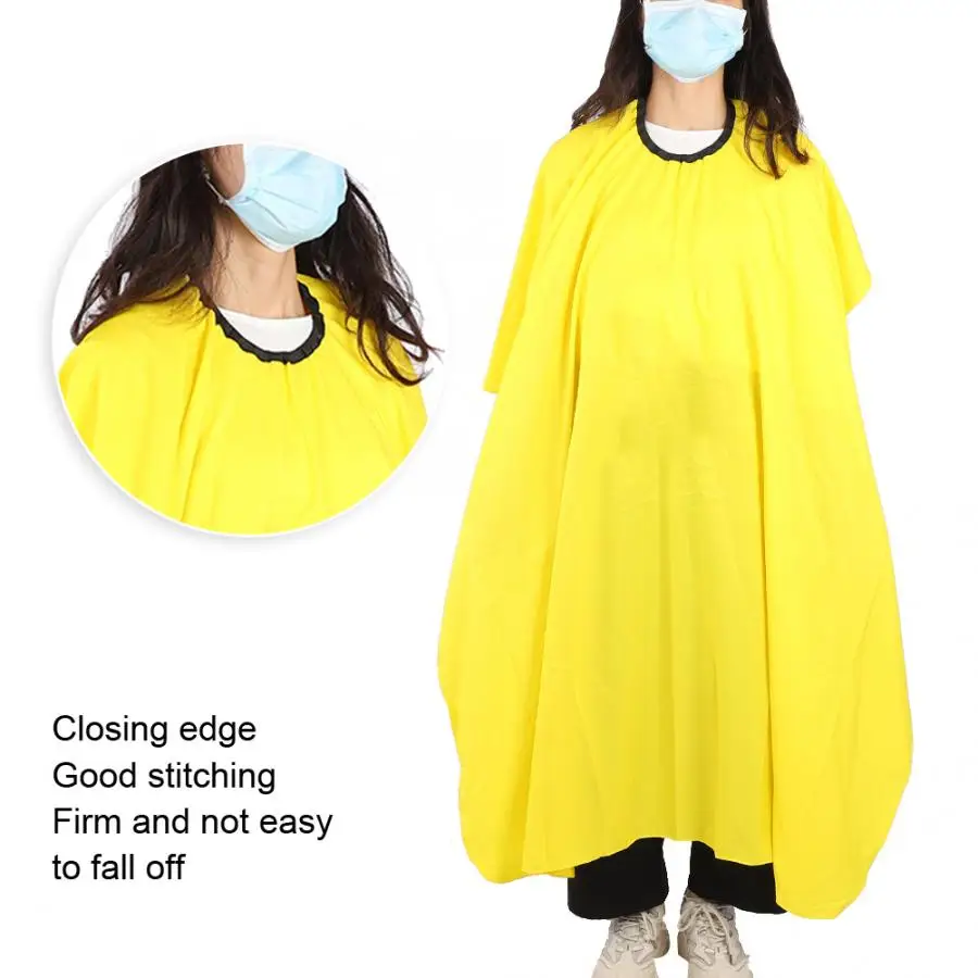 Hair Cutting Dyeing Barber Shop Adjustable Gown Cape Hairdressing Apron Yellow 130 x 120cm | Красота и здоровье