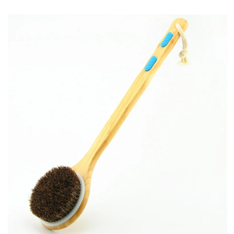 

Bath Body Brush Back Scrubber With Anti-slip Long Wooden Handle Softer Exfoliating Brush Wet or Dry Brush