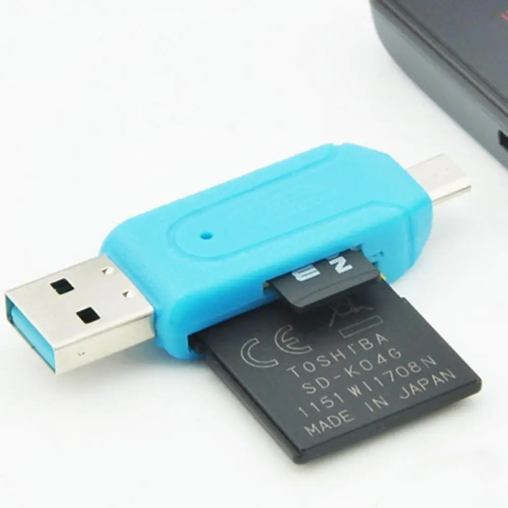 1 шт. 4 в Micro USB + 2 0 OTG адаптер SD T-Flash Устройство чтения карт памяти для смартфона