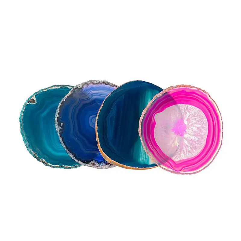 Драгоценные камни поделки каменная подкладка натуральный агат ломтик подставка