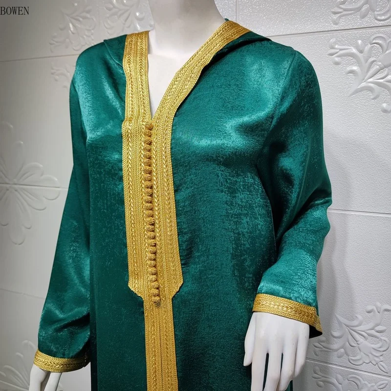Ramdan Aid Moubarak Abaya Dubai Turkey Muslim Satin Dress Islam Arabic Dresses For Women Robe Ete Femme Longue Vestido De Mujer
