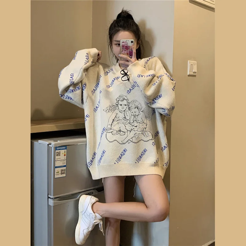 

Pullover Women's Autumn Clothing New Retro Style Autumn.