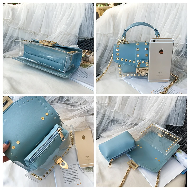 Маленькая прозрачная брендовая дизайнерская женская сумка новинка 2020 модная