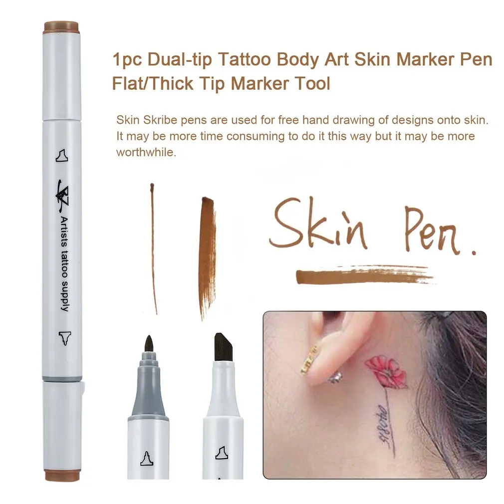 Татуировочные чернила с двойным наконечником боди арт пирсинг маркер для кожи