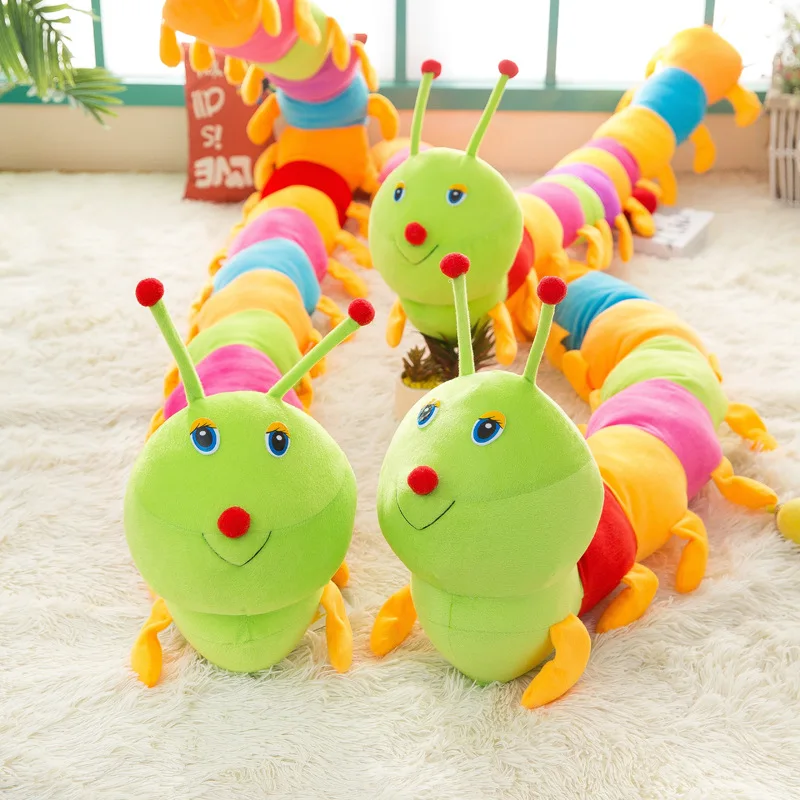 Супер большие милые красочные подушки гусеницы мягкие игрушки Детские куклы и