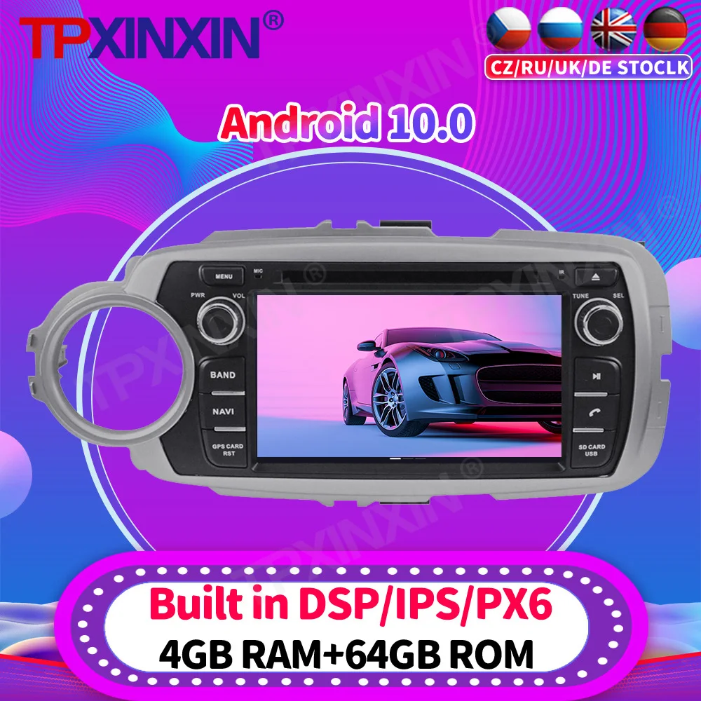 

Автомагнитола PX6 для Toyota Yaris 2012 2013-2015, Android 10, 2DIN