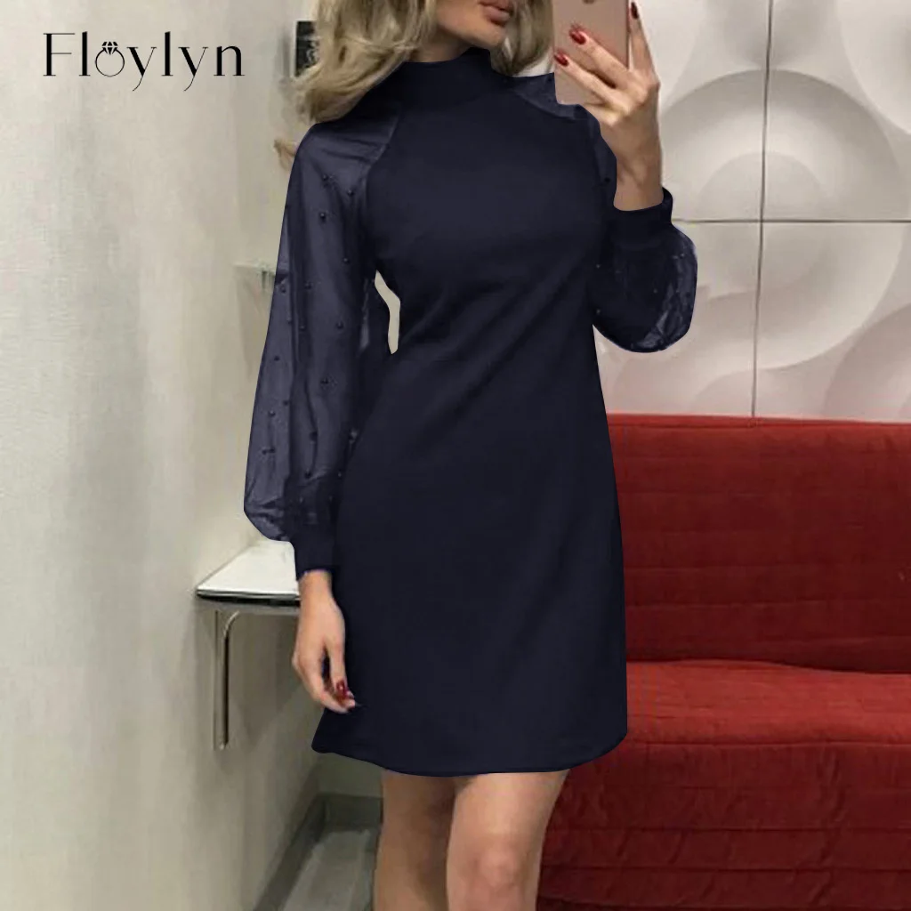 FloyLyn женские платья летнее платье для женщин женское с жемчугом бисером Сетчатое