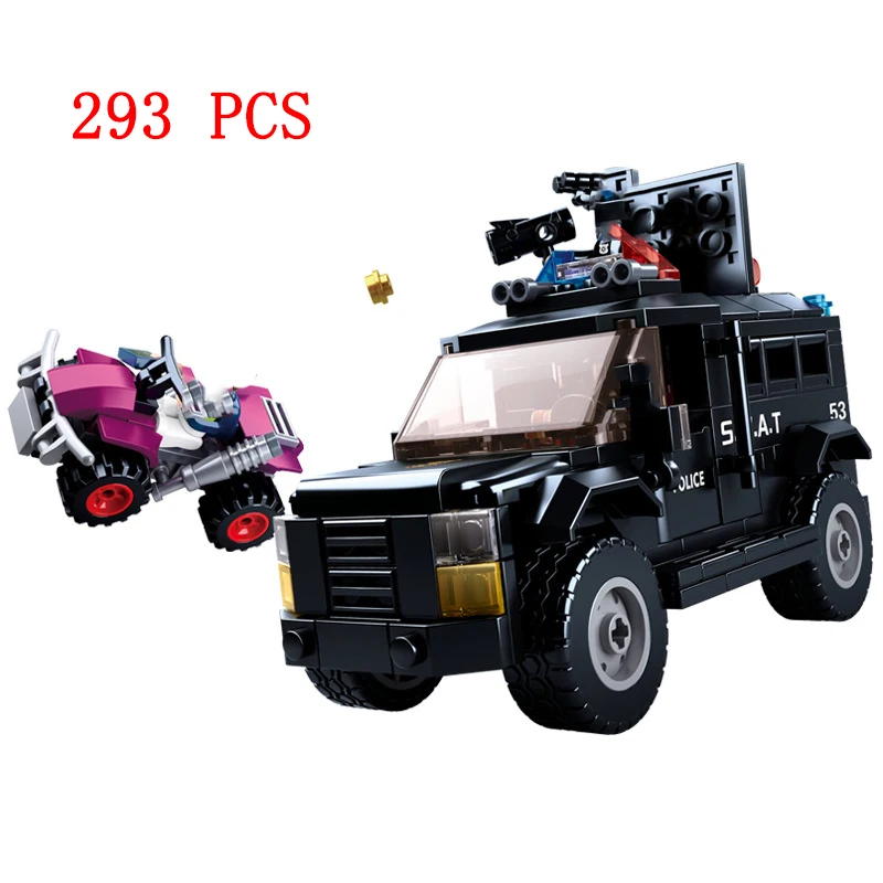 Совместимая с патрулем модель полицейского участка автобуса строительные блоки