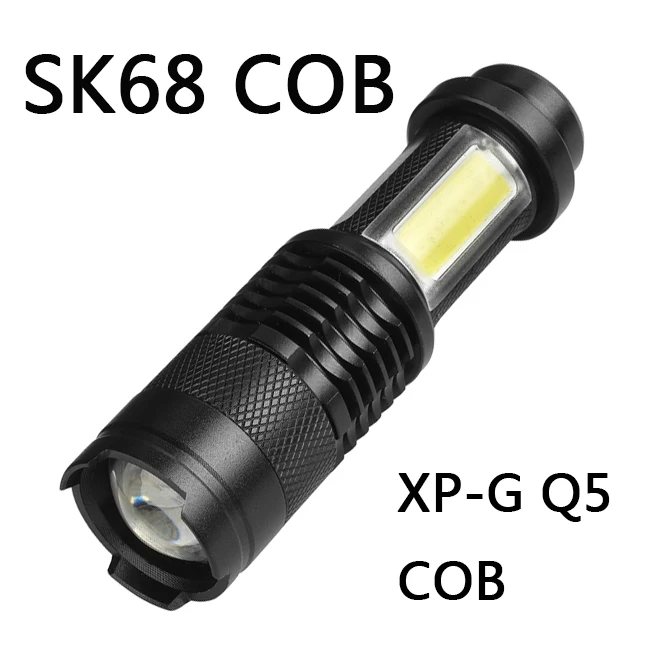 SK68 COB Litwod Z35SK68C светодиодный мини-фонарик XPE+ COB Zoom водонепроницаемый алюминиевый 4 режима факел использовать 14500 или АА Аккумулятор для кемпинга работы - Испускаемый цвет: SK68 COB