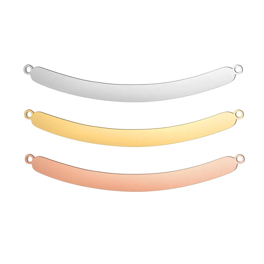 Stainless Steel Mirror High-Grade Polished Long Pendant DIY Glossy Lettering Moon Shape Curved Bar 2019 Women Jelwery | Украшения и