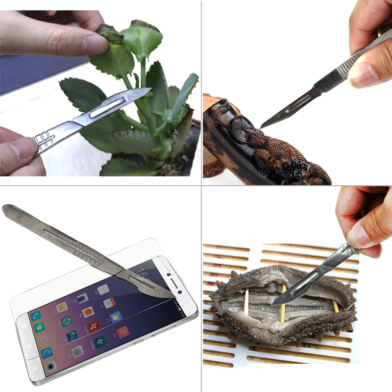 

500PCS Blade 11# 23# Surgery Scalpel Opening Phone PCB Repair Tools Knife for BBQ Sterile Beauty Plant Animals DIY Cutting Tool