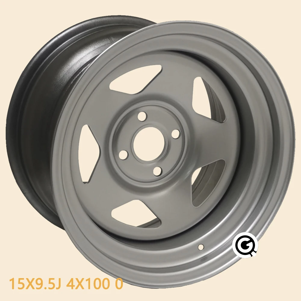 15 дюймовые стальные колеса 9.5J 4 отверстия 4X100 офсетная 0 jetta mk2 обода