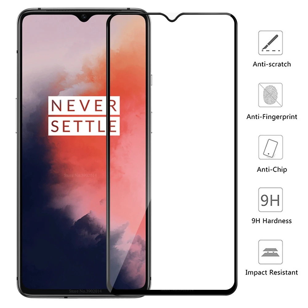 Для Oneplus 7T 7 полное покрытие закаленное стекло Защита для экрана 1 + Oneplus7T защитное