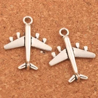 200pcs zinc alloy airplane jet plane spacer charm beads pendants alloy jewelry diy l1626 27 3x21 3mm